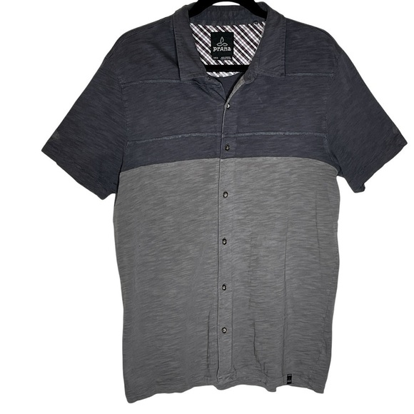 Prana Keylyn Organic Cotton Short Sleeve Button Down Shirt Men's M - Picture 1 of 7